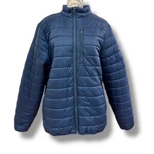 Eddie Bauer Baywood Men's Size M Blue Puffer Coat Jacket Packable